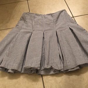 Deer sucker pleated skirt